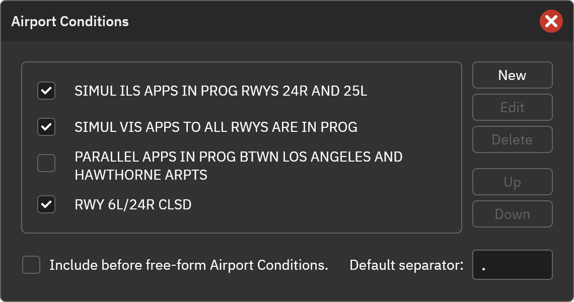 Airport Conditions