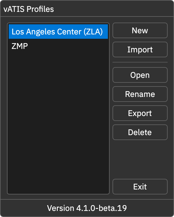 Profile Dialog